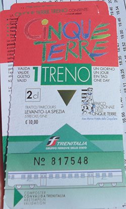 The Cinque Terre ticket
