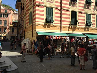 Shop opposite the church of St. John the Baptist in Monterosso (2 years after the flood), Italy
