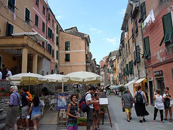 Main Street in Vernazza (2 years after the flood), Italy