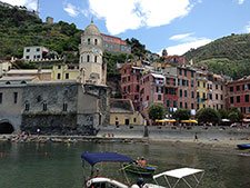 Main Square and the beach in Vernazza (2 years after the flood), Italy